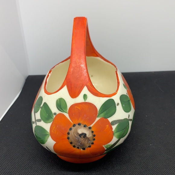 Vintage Czech Pottery Ceramic Basket GUC - Picture 9 of 9